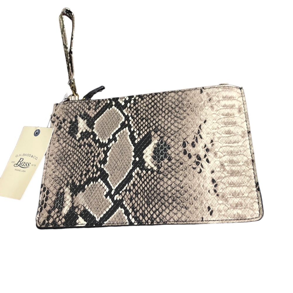 G.H. BASS & CO. Snakeskin Clutch Wristlet